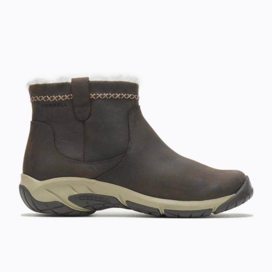 Merrell Mujer Encore 4 Bluff Zip Polar Impermeable Gran Ancho Espresso
