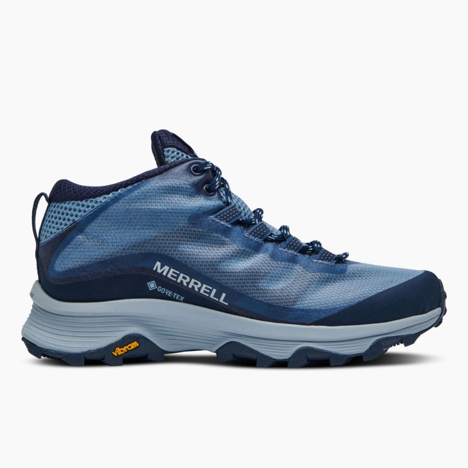 Moab Speed Mid Mujer Gore-tex Merrell Azul Marino